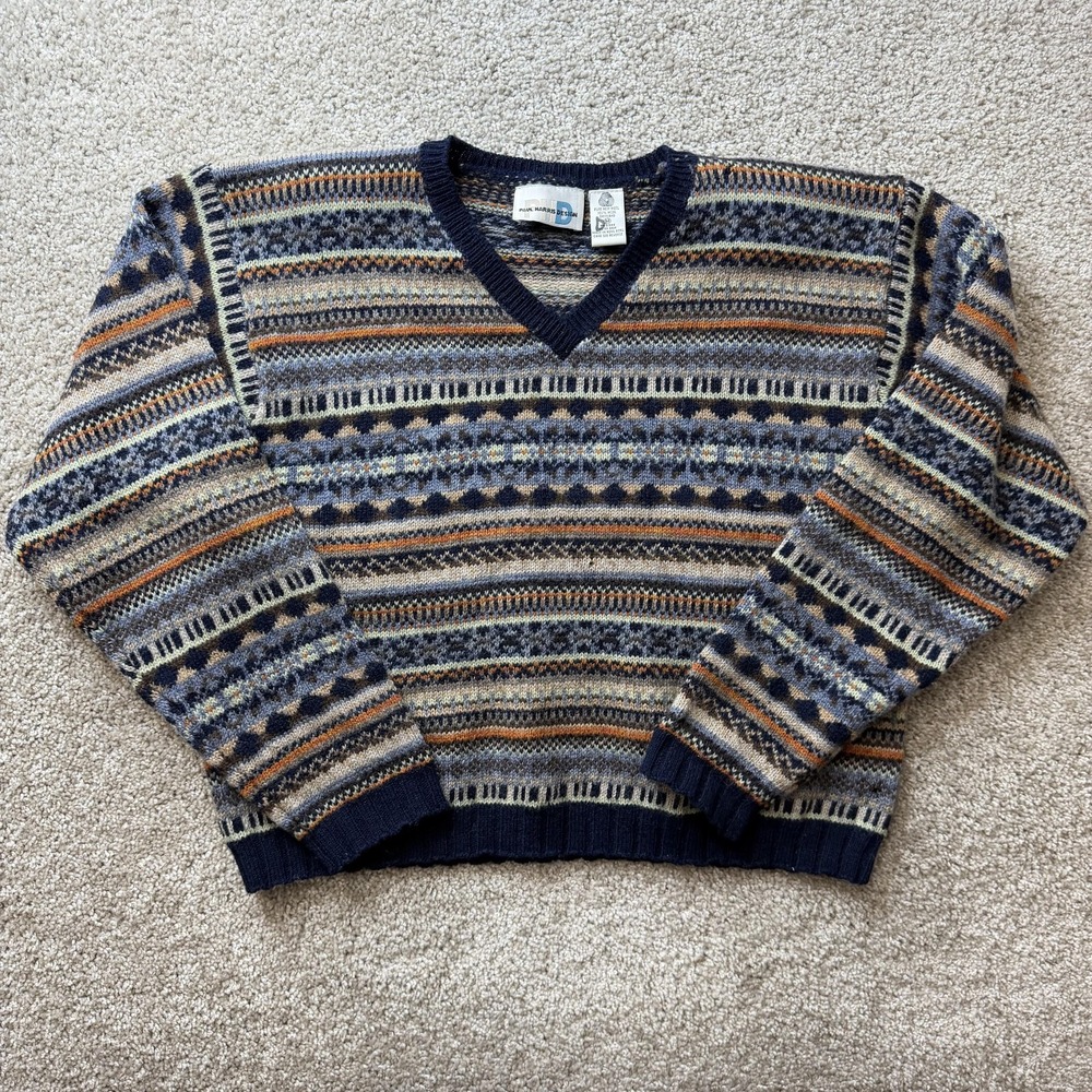 Vintage Paul Harris Design Sweater Womens Medium Multicolor Fair Isle Pullover